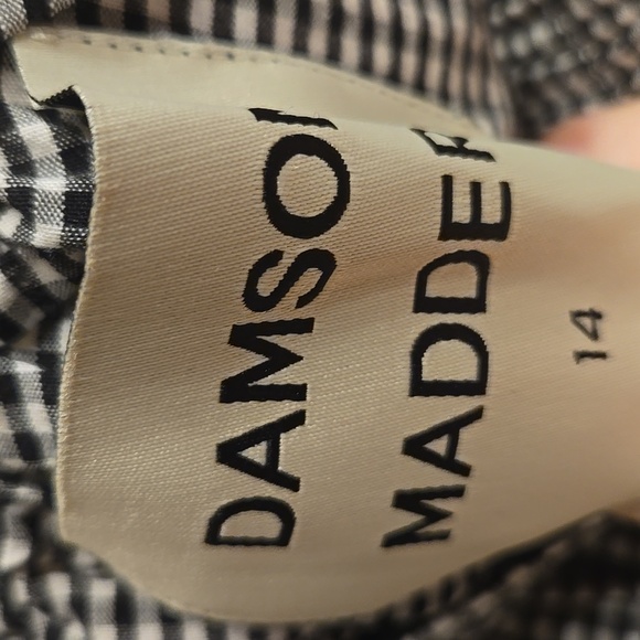 Damson Madder Keeley Gingham Cotton Midi Skirt Black EU Size 14 (See Measuremen) - Picture 9 of 10